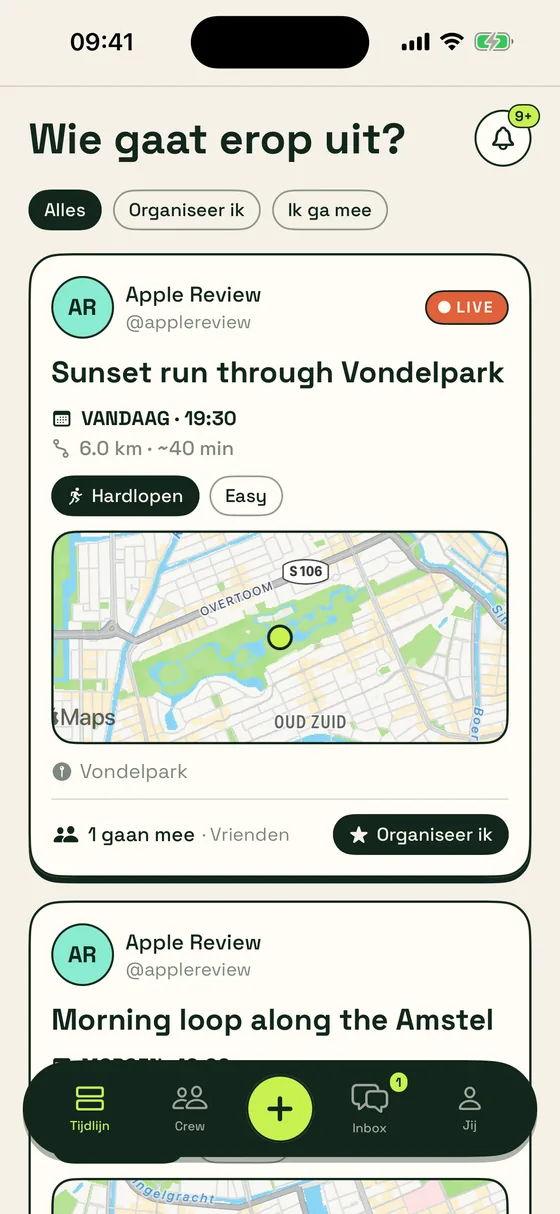 De Vamos-feed: wie gaat erop uit